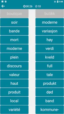 French - Norwegian android App screenshot 1
